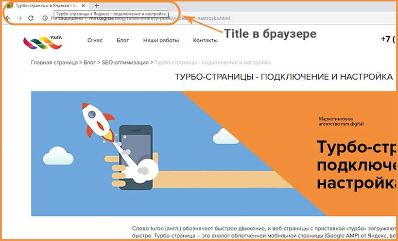 Оформления титульного тега